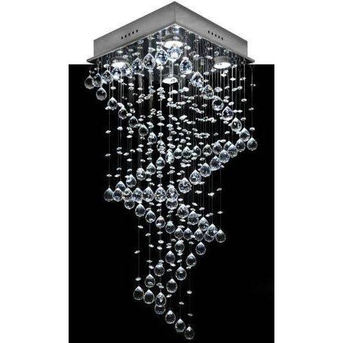 Tamanhos, Medidas e Dimensões do produto Lustre Plafon de Cristal Legítimo - Quadrados - Base 35x35 - Debby Artes
