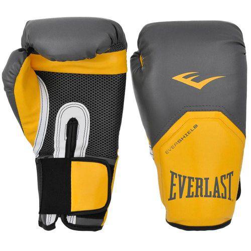Tamanhos, Medidas e Dimensões do produto Luva Boxe Everlast Pro Style Elite Training 14 Oz Amarelo com Cinza
