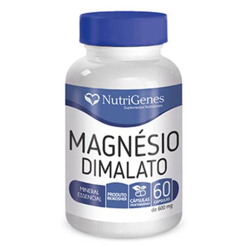 Tamanhos, Medidas e Dimensões do produto Magnésio Dimalato - Nutrigenes - Ref.: 126 - 60 Cápsulas de 600 Mg