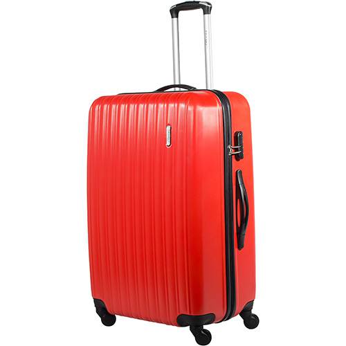 Tamanhos, Medidas e Dimensões do produto Mala de Viagem Média Vermelha em ABS com Cadeado Embutido - Travel Max