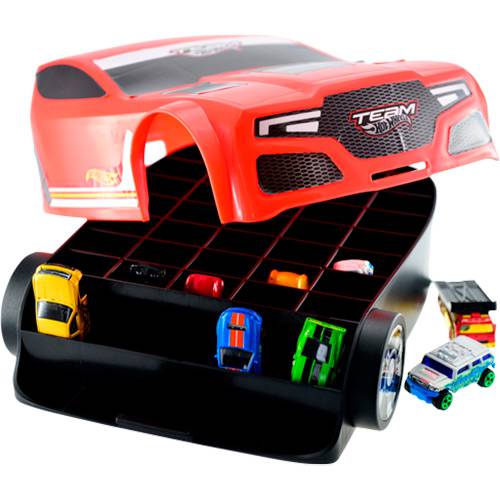 Tamanhos, Medidas e Dimensões do produto Maleta Torque Twister para 35 Carrinhos Hot Wheels Astro Toys