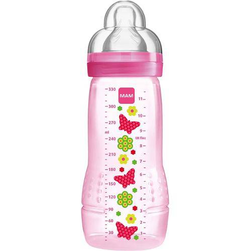 Tamanhos, Medidas e Dimensões do produto Mamadeira Fashion Bottle Girls - 330ml - Mam não se Aplica
