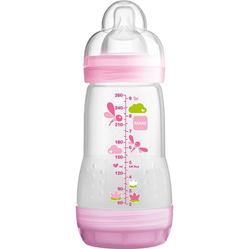 Tamanhos, Medidas e Dimensões do produto Mamadeira First Bottle MAM 260 Ml - Girls