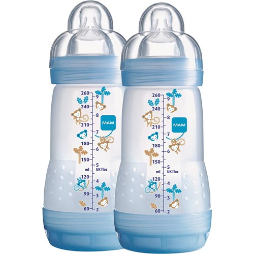 Tamanhos, Medidas e Dimensões do produto Mamadeira Mam First Bottle 260ml Double Pack Boys