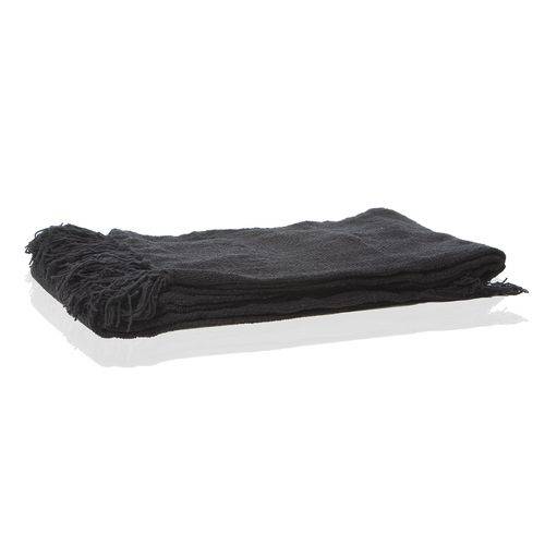 Tamanhos, Medidas e Dimensões do produto Manta Chenille 125X130CM Preto Etna