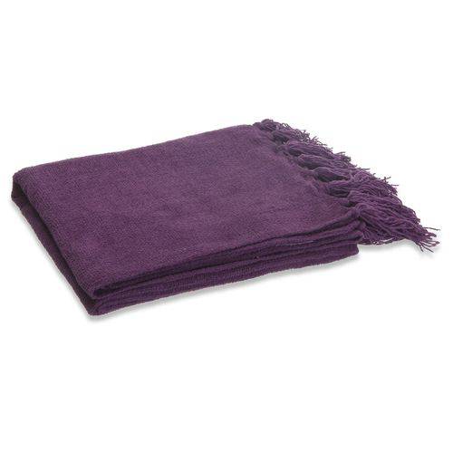 Tamanhos, Medidas e Dimensões do produto Manta Chenille 125X130CM Roxo Etna