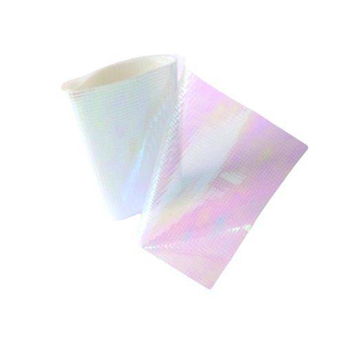 Tamanhos, Medidas e Dimensões do produto Manta Quadriculada Termocolante Sublimável Branco Irisado (21cm X 5mts) - 1701E
