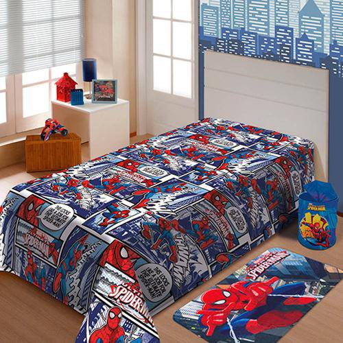 Tamanhos, Medidas e Dimensões do produto Manta Spider Man Soft Jolitex 1,50 X 2,20m SOLTEIRO - ESTAMPADO