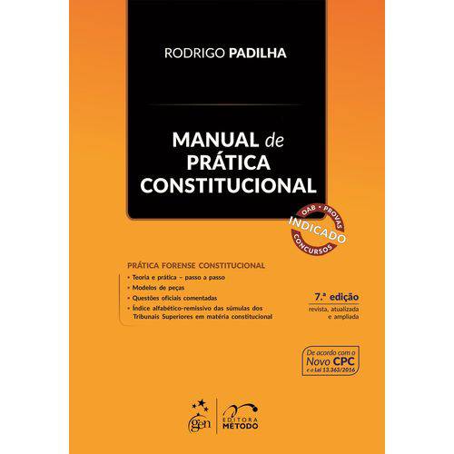 Tamanhos, Medidas e Dimensões do produto Manual de Prática Constitucional - 7ª Ed.