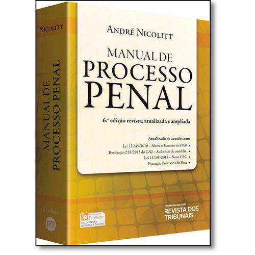 Tamanhos, Medidas e Dimensões do produto Manual de Processo Penal - Rt