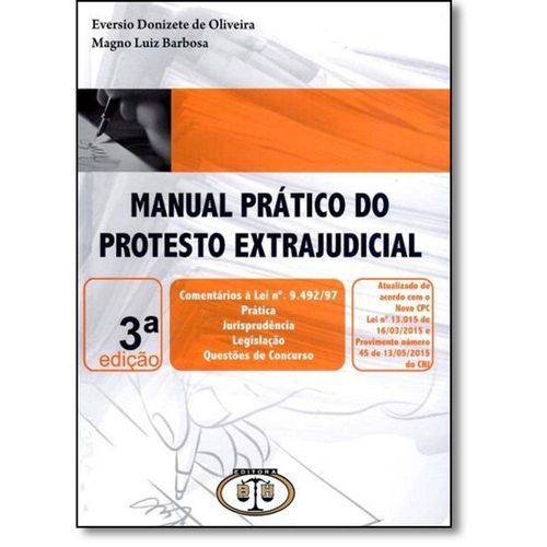 Tamanhos, Medidas e Dimensões do produto Manual Pratico do Protesto Extrajudicial 01