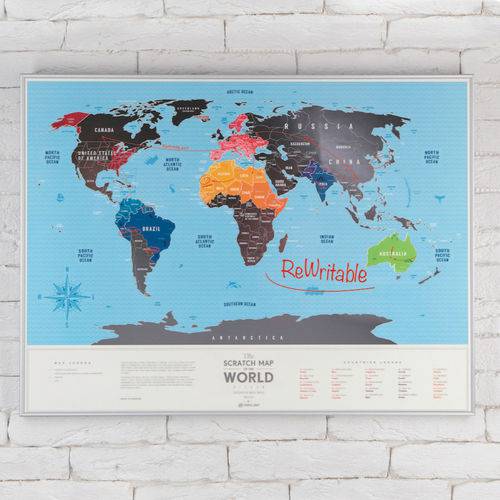 Tamanhos, Medidas e Dimensões do produto Mapa Múndi de Raspadinha Blue - Mapa de Raspar os Países Visitados!