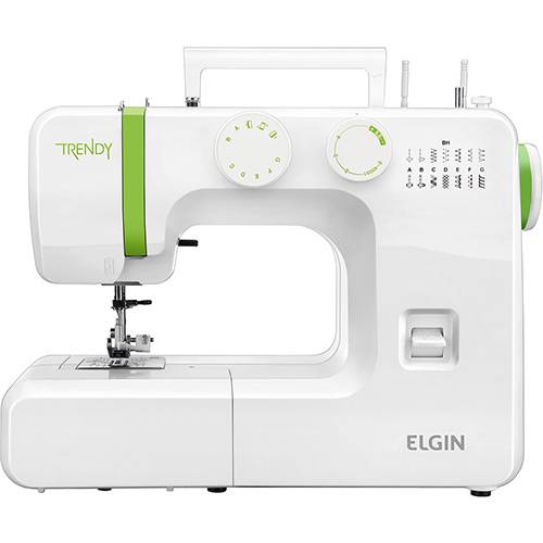 Tamanhos, Medidas e Dimensões do produto Máquina de Costura Elgin Trendy JX-3013 Portátil Branco/Verde
