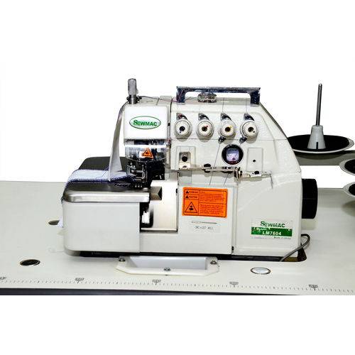 Tamanhos, Medidas e Dimensões do produto Máquina de Costura Overloque Industrial 4 Fios, Ponto Cadeia - Sewmac - Sew-7604