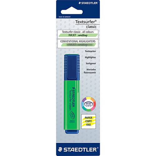 Tamanhos, Medidas e Dimensões do produto Marcador Fluor Staedtler Textsurfer Classic Verde 1 Unidade - Tris