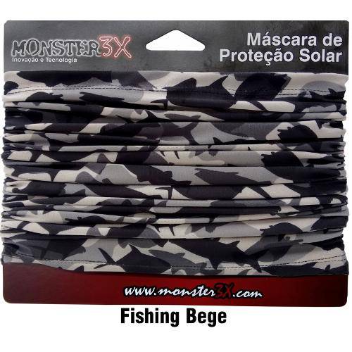 Tamanhos, Medidas e Dimensões do produto Máscara Uv de Proteção Solar Monster3x Fishing Bege