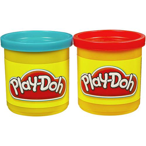 Tamanhos, Medidas e Dimensões do produto Massa de Modelar Play-Doh 2 Potes Vermelho e Azul - Hasbro