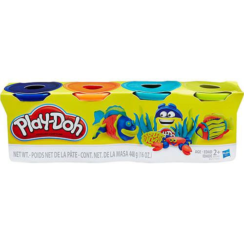 Tamanhos, Medidas e Dimensões do produto Massa Modelar Play-Doh com 4 Potes Peixe - Hasbro