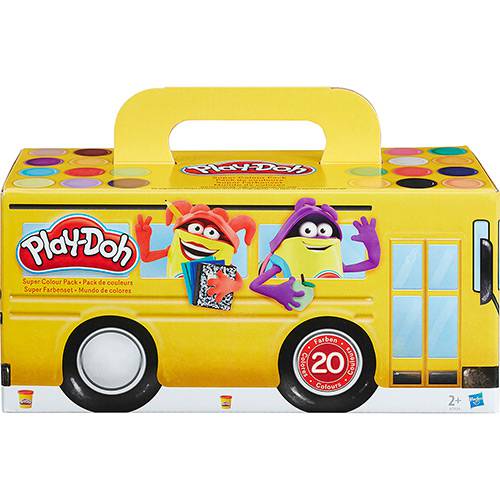 Tamanhos, Medidas e Dimensões do produto Massa Modelar Play-Doh Hasbro com 20 Potes Sortidos