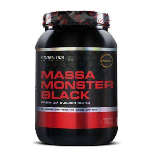 Tamanhos, Medidas e Dimensões do produto Massa Monster Black Nova Formula - 1,5 Kg Chocolate - Probiótica
