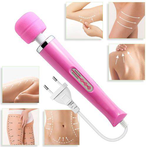 Tamanhos, Medidas e Dimensões do produto Massageador Terapêutico Magic Wand Elétrico Rosa 36cm / 10 Vibrações, Alta Frequência 9000 Rpm / Varinha Mágica / Alivia Tensão, Dores, Fadiga / Relaxa Músculos, Melhora Circulação