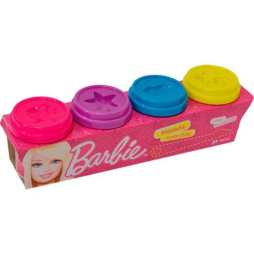 Tamanhos, Medidas e Dimensões do produto Massinha Barbie 4 Potes 50g - Fun