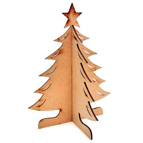 Tamanhos, Medidas e Dimensões do produto Mdf - Árvore de Natal Pequena 18x18x23