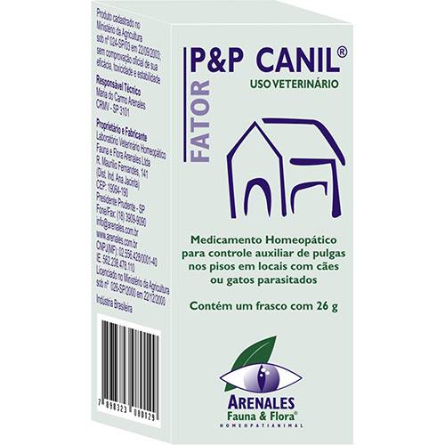 Tamanhos, Medidas e Dimensões do produto Medicamento Homeopático Arenales Fator P&P Canil 26g
