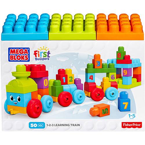 Tamanhos, Medidas e Dimensões do produto Mega Bloks First Builders Trem de Aprendizado - Mattel