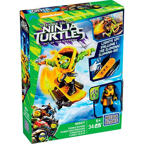Tamanhos, Medidas e Dimensões do produto Mega Bloks Tartarugas Ninja Filme Turbo Skate - Mattel