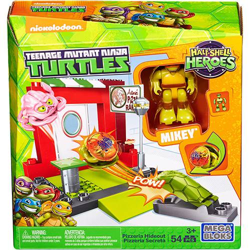 Tamanhos, Medidas e Dimensões do produto Mega Bloks Tartarugas Ninja JR Conjunto Ruas Pizzaria - Mattel