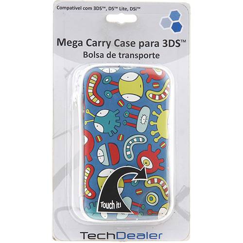 Tamanhos, Medidas e Dimensões do produto Mega Carry Case para 3DS - Bolsa de Transporte (Inseto Verde)