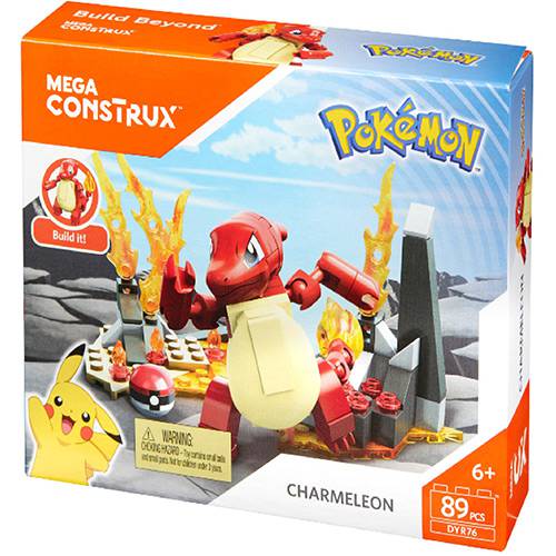 Tamanhos, Medidas e Dimensões do produto Mega Construx - Pokémon Evolução - Pokémon Charmeleon Pack - Mattel