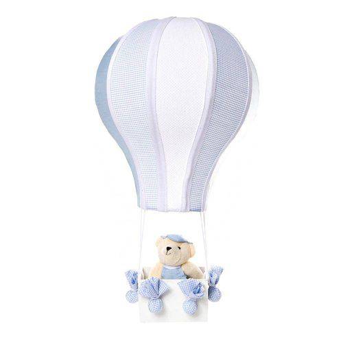 Tamanhos, Medidas e Dimensões do produto Meio Balão Urso Azul Quarto Bebê Infantil Menino
