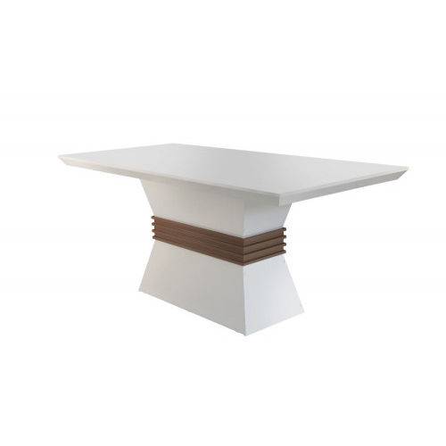 Tamanhos, Medidas e Dimensões do produto Mesa Agata, MDF 120x080 Móveis Rufato - Off White/Café - Móveis Bom de Preço -
