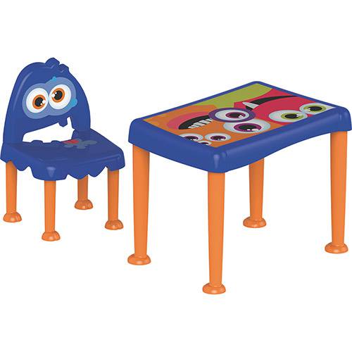Tamanhos, Medidas e Dimensões do produto Mesa com Cadeira Monster Azul e Laranja Tramontina