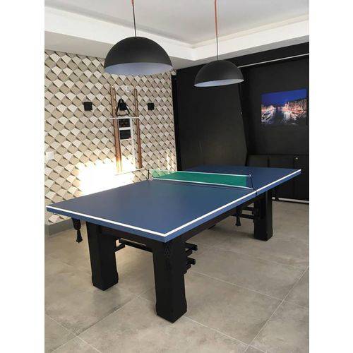 Tamanhos, Medidas e Dimensões do produto Mesa de Bilhar Hobby N°1- 2,34x1,34 - Cor Imbuia - com Tampo de Ping Pong