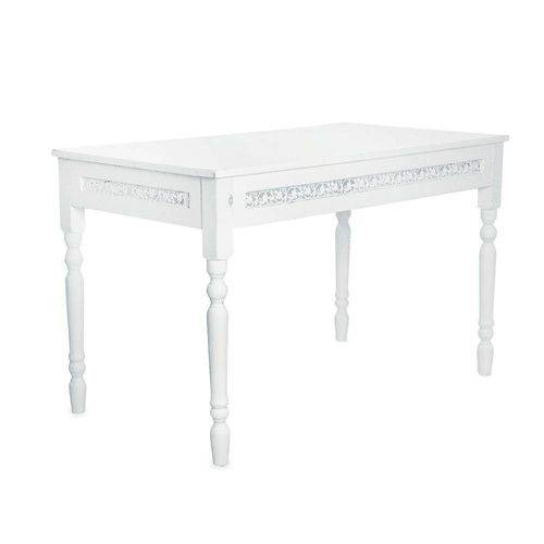 Tamanhos, Medidas e Dimensões do produto Mesa de Jantar Retangular Provençal - 80 X 130 Cm Branco Madeira