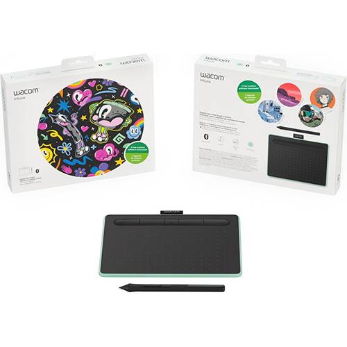 Tamanhos, Medidas e Dimensões do produto Mesa Digitalizadora Wacom Intuos Creative Pen Tablet Bluetooth Small Green (ctl4100wle0)