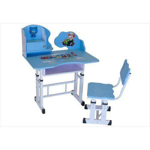 Tamanhos, Medidas e Dimensões do produto Mesa e Cadeira Infantil com Regulagem de Altura Smart Azul - Facthus