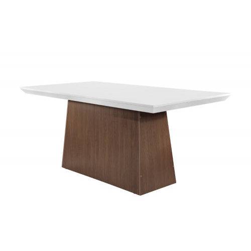 Tamanhos, Medidas e Dimensões do produto Mesa Luna 1,80X0,90, Tampo MDF, Canto Reto – Móveis Rufato - Café/Off White - Móveis Bom de Preço -