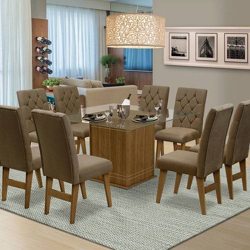 Tamanhos, Medidas e Dimensões do produto Mesa para Sala de Jantar Saint Louis com 8 Cadeiras – Dobuê Movelaria - Mell / Castor