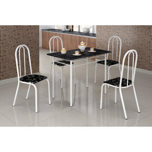 Tamanhos, Medidas e Dimensões do produto Mesa Realeza Tampo 1.00 X 0.60 Indiano Cor Branco com Preto