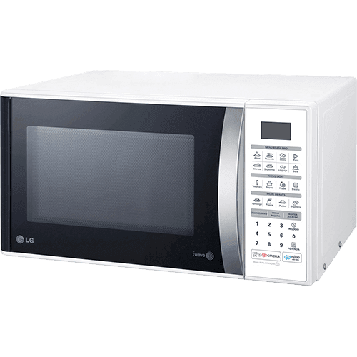 Tamanhos, Medidas e Dimensões do produto Micro-ondas LG EasyClean MS3052R 30 Litros  - Branco com Puxador Prata