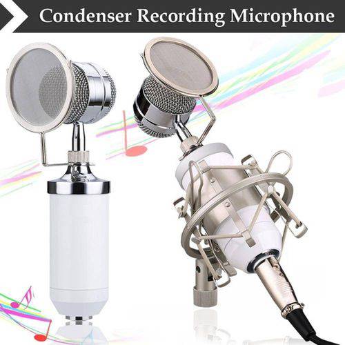 Tamanhos, Medidas e Dimensões do produto Microfone Condensador Bm 8000 BM8000 com Aranha e Pop Filter