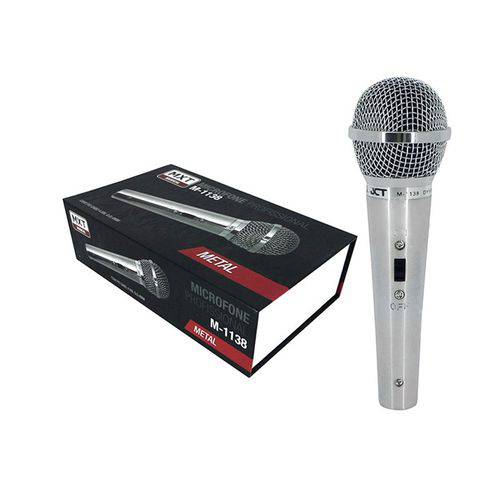 Tamanhos, Medidas e Dimensões do produto Microfone Dinâmico com Fio Profissional Metal M-1138 MXT 54.1.2 Prata
