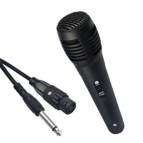 Tamanhos, Medidas e Dimensões do produto Microfone Dinâmico de Mão com Fio Plug P10 Preto 1.5m - Mic-pf10