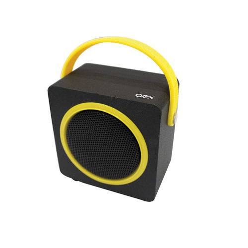 Tamanhos, Medidas e Dimensões do produto Mini Caixa de Som Bluetooth 10w Amarelo Color Box Sk404 Oex