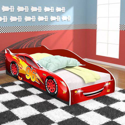 Tamanhos, Medidas e Dimensões do produto Mini Cama Infantil Carro 96 Infantil Montessoriano com Proteção Lateral - Vermelho / Vermelho - Rpm Móveis