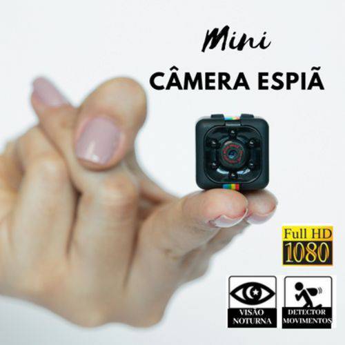 Tamanhos, Medidas e Dimensões do produto Mini Câmera Espiã Sq11, Full HD, 2,3cm, Visão Noturna, Sensor de Movimento Manual em Português